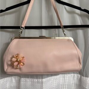 Y2K Nine West Baby Pink Snap Bag VINTAGE